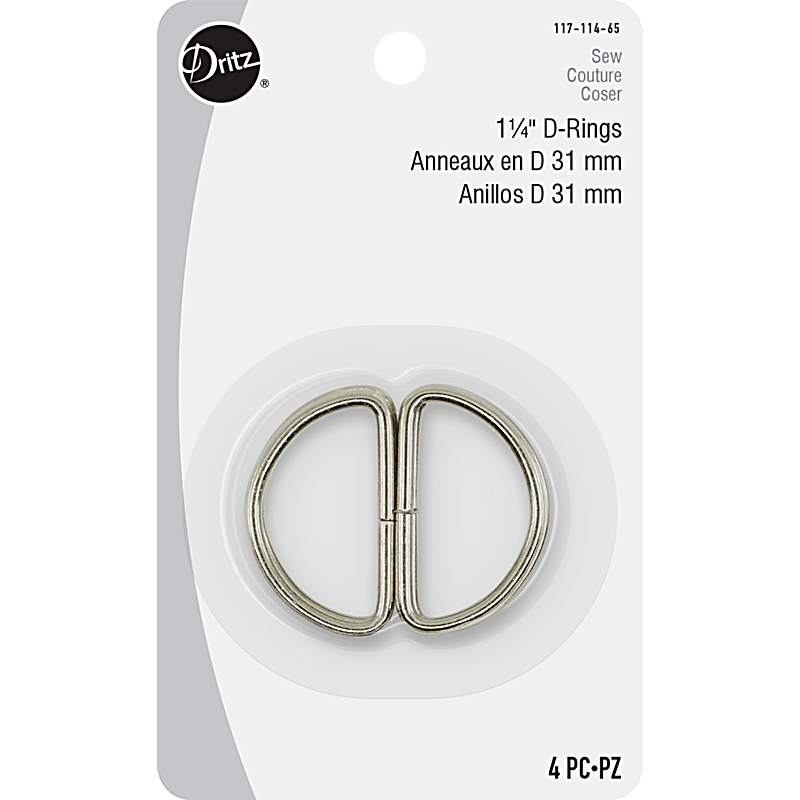 D Rings 1 1/4" 4ct Nickel