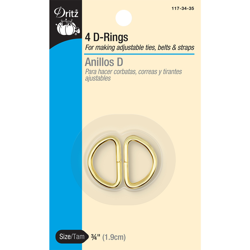 D Rings 3/4" 4ct Gilt