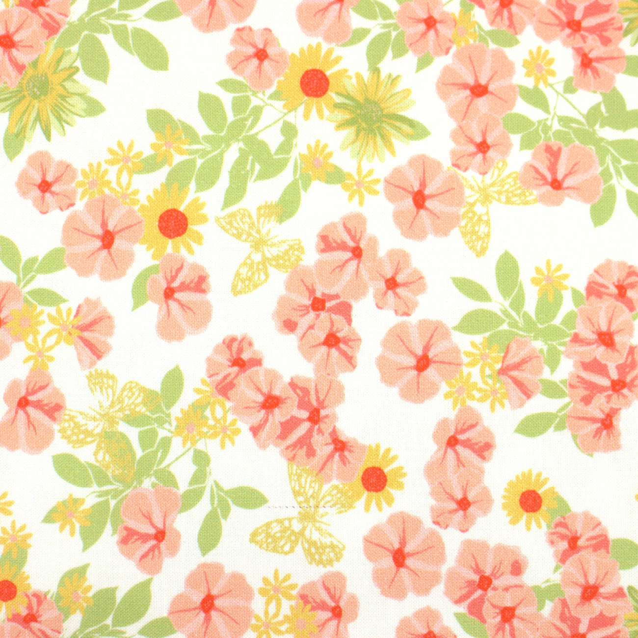 Garden Society Porcelain - Petunias - Quilt Fabric