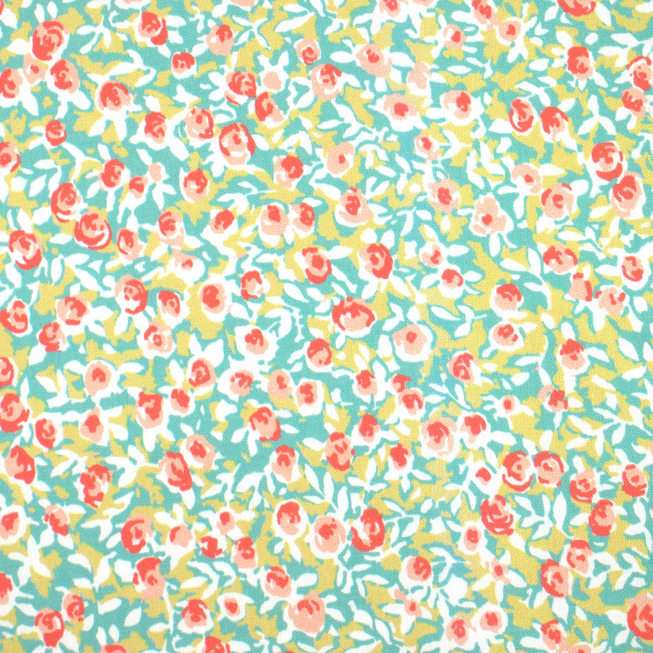 Garden Society Teal - Petite Fleur - Quilt Fabric