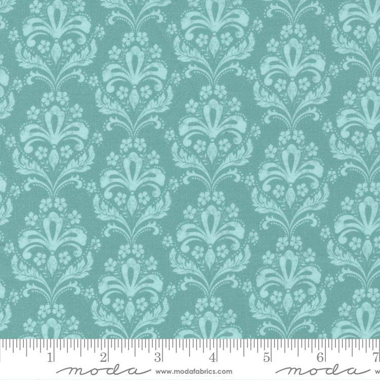 Garden Society Teal - Jardin Damask - Quilt Fabric