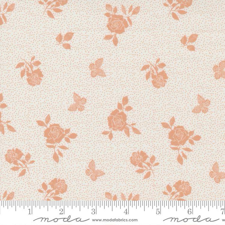 Garden Society Porcelain - Beach Rose - Quilt Fabric