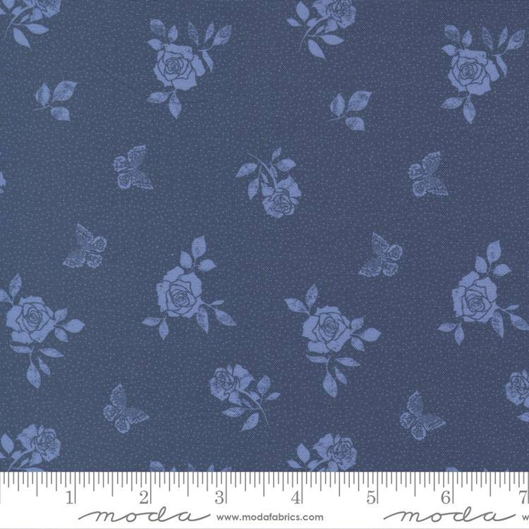 Garden Society Navy - Beach Rose - Quilt Fabric