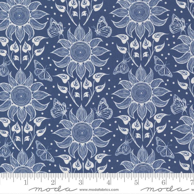 Sundance Sun Medallions Indigo - Quilt Fabric