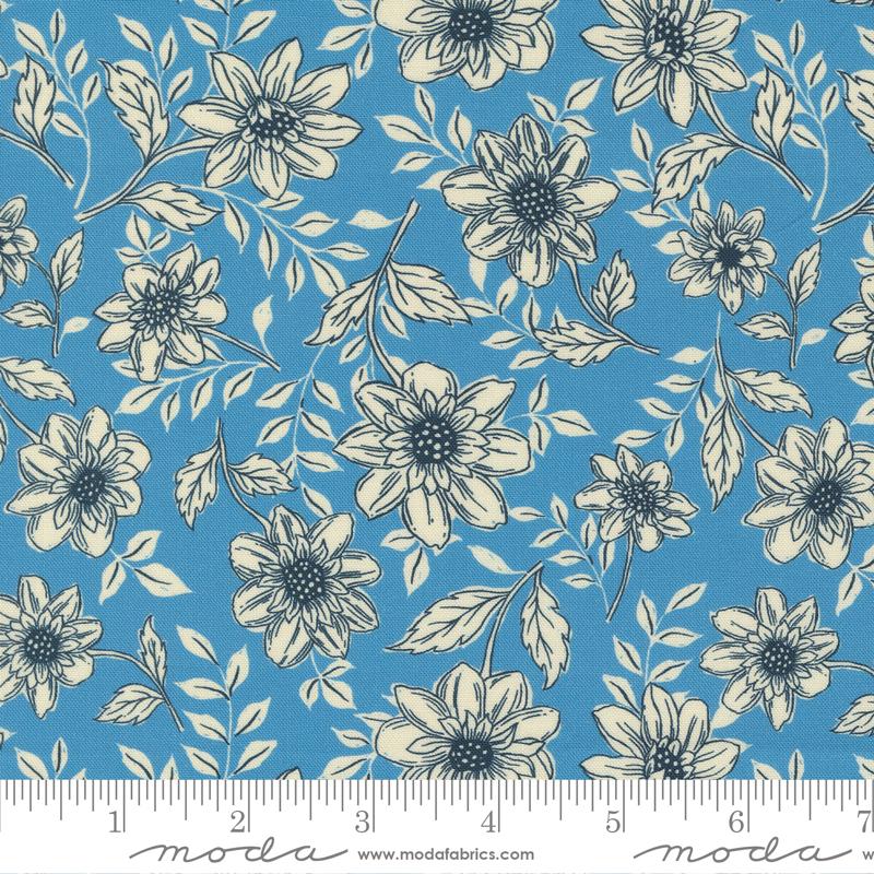 Cadence Dahlia Cornflower - Florals - Quilt Fabric