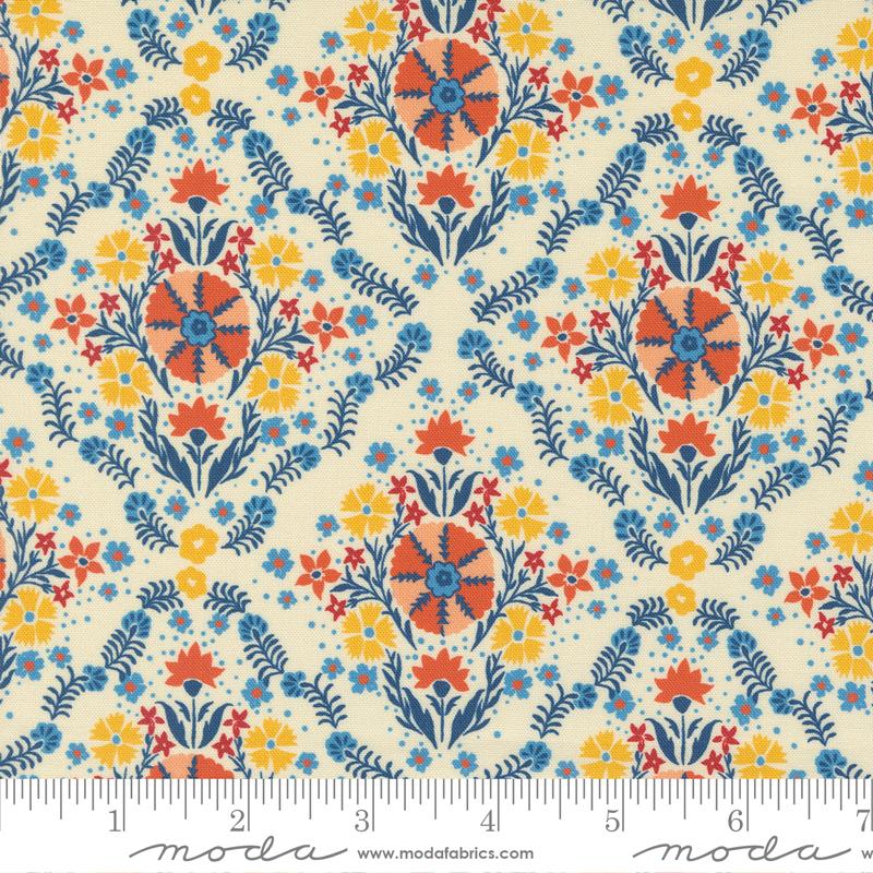 Cadence Jasmine Cream - Damask - Quilt Fabric