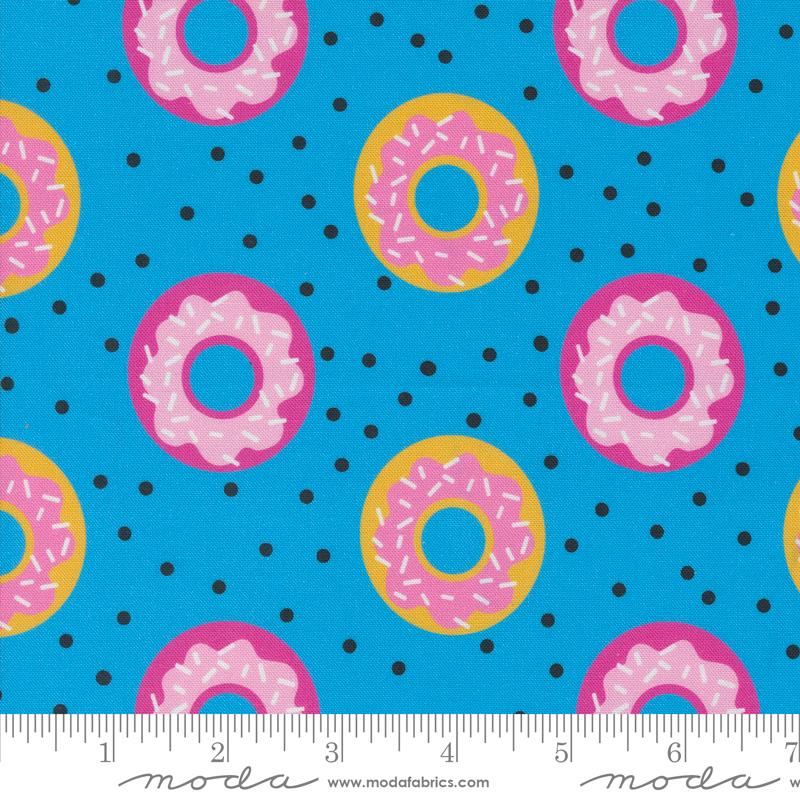 Snack Shack Donut - Blueberry - Quilt Fabric
