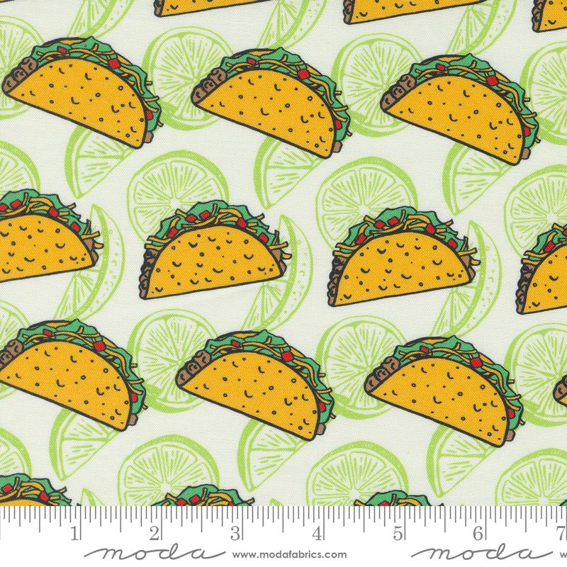 Snack Shack Taco - Cream - Quilt Fabric