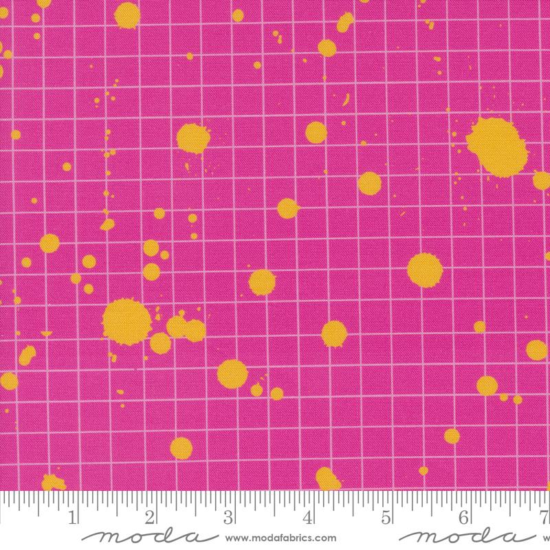 Snack Shack Grid - Fuchsia - Quilt Fabric