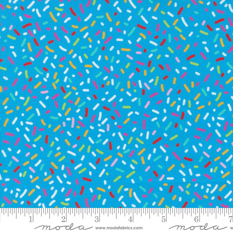 Snack Shack Sprinkles - Blueberry - Quilt Fabric, zoomed in. Select this picture to zoom back out.