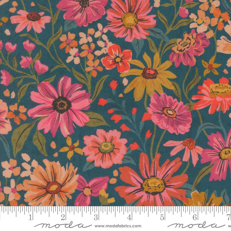 Sagewood Summerfield Peacock - Quilt Fabric