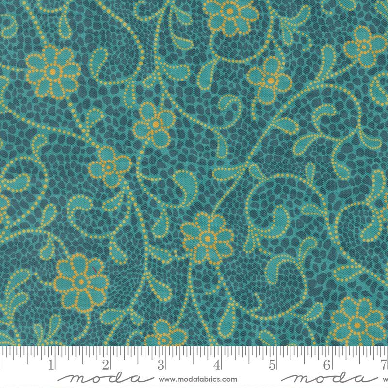 Parlor Good Vibes Only Teal - Quilt Fabric