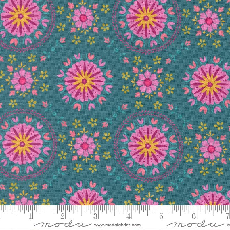 Parlor Mandala Peacock - Quilt Fabric