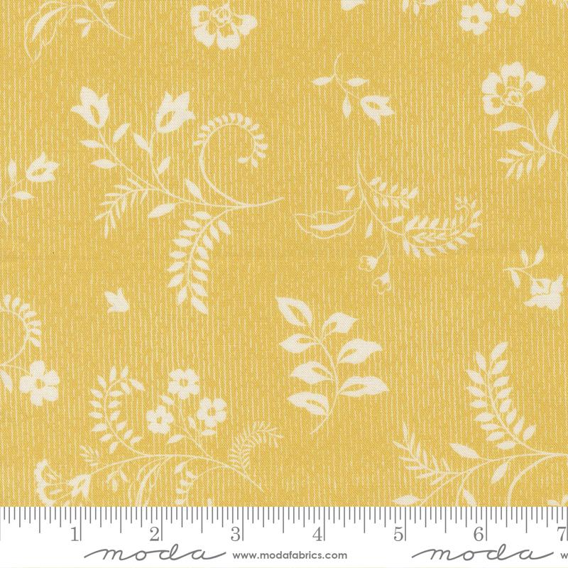Parlor Boho Flowers Maize - Quilt Fabric