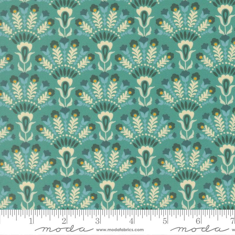 Sitara Opaline Blue Chill - Quilt Fabric, zoomed in. Select this picture to zoom back out.