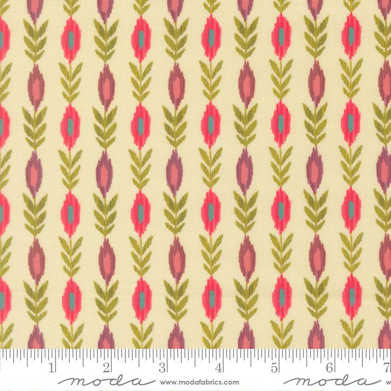 Sitara Vines Cream - Quilt Fabric, zoomed in. Select this picture to zoom back out.