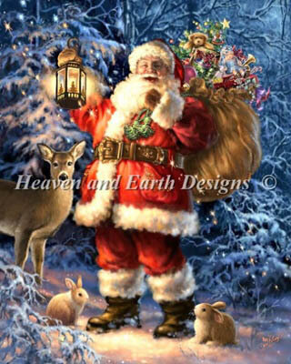 Woodland Santa (Gelsinger) - Cross Stitch Pattern