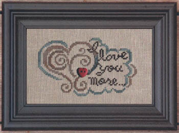 I Love You More - Cross Stitch Pattern (button included)