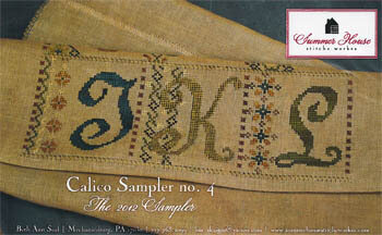 Calico Sampler 4  (J K L) - Cross Stitch Pattern