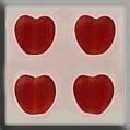 Mill Hill 12082 Small Channeled Heart - Matte Ruby