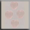 Mill Hill 12086 Small Channeled Heart - Matte Rosaline