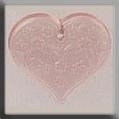 Mill Hill 12182 Medium Floral Embossed Heart - Pale Rose