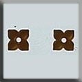 Mill Hill 12190 4 Petal Flower - Matte Autumn Topaz
