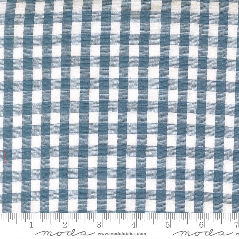 Stars * Stripes Wovens Gingham Blue - Quilt Fabric, zoomed in. Select this picture to zoom back out.