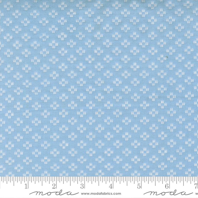 Stars & Stripes Wovens Diamonds Light Blue - Quilt Fabric, zoomed in. Select this picture to zoom back out.