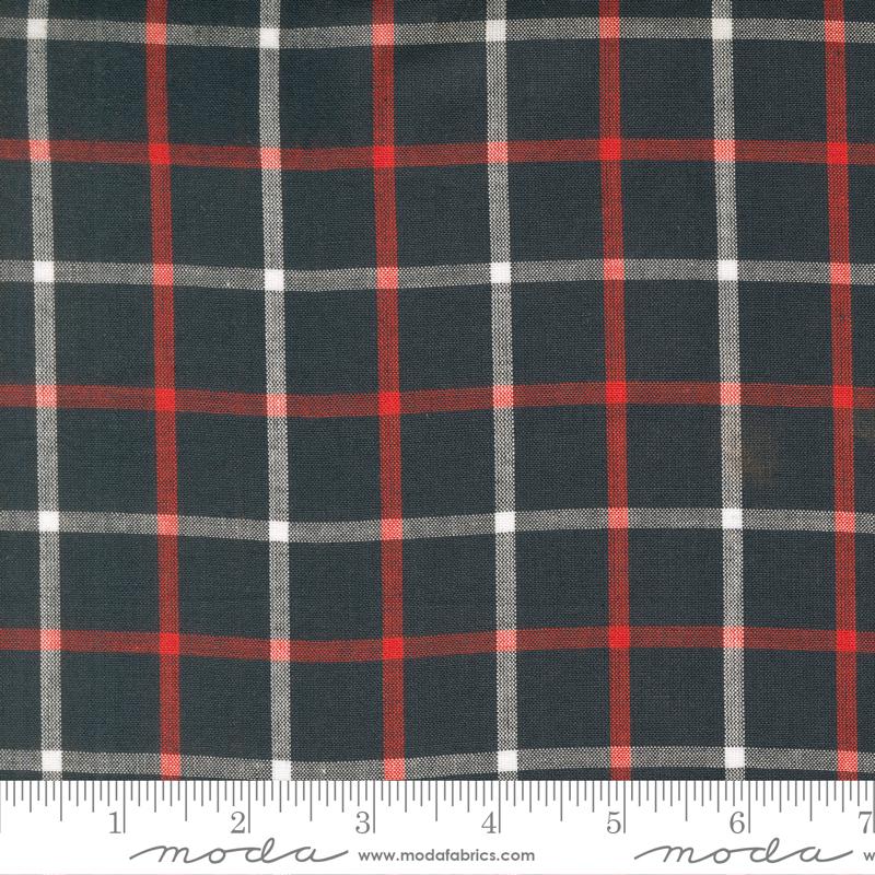 Stars & Stripes Wovens Plaid American - Quilt Fabric, zoomed in. Select this picture to zoom back out.