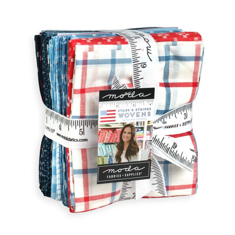 Stars & Stripes Wovens - Fat Quarter Bundle, zoomed in. Select this picture to zoom back out.