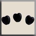 Mill Hill 12245  Small Channeled Heart Jet - 6mm