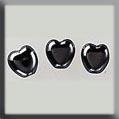 Mill Hill 12247 - Small Channeled Heart Bright Hematite