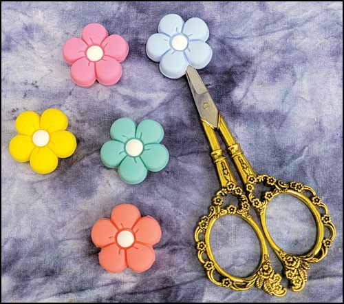 Pretty Daisies Scissor Point Protectors, Pack of 5