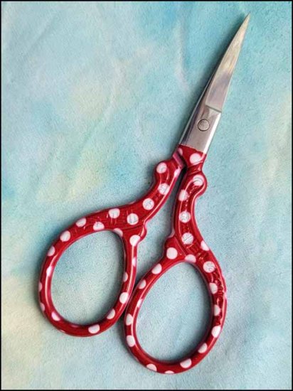 Red Polka Dot 3.6" Embroidery Scissors