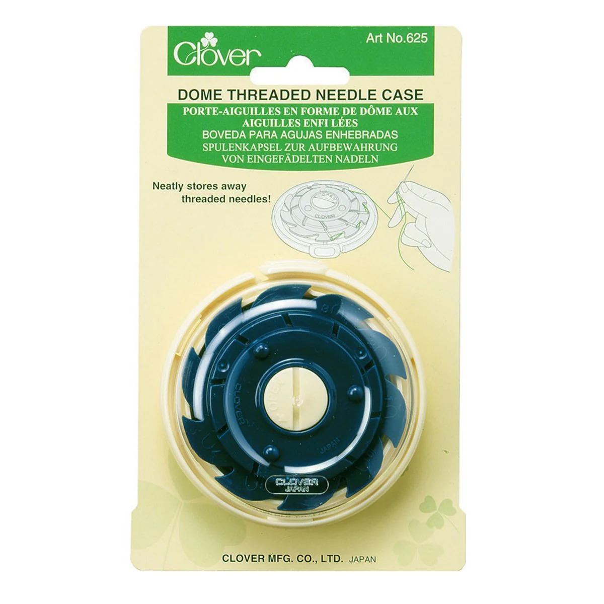 Clover Dome Threaded Needle Case (C625)