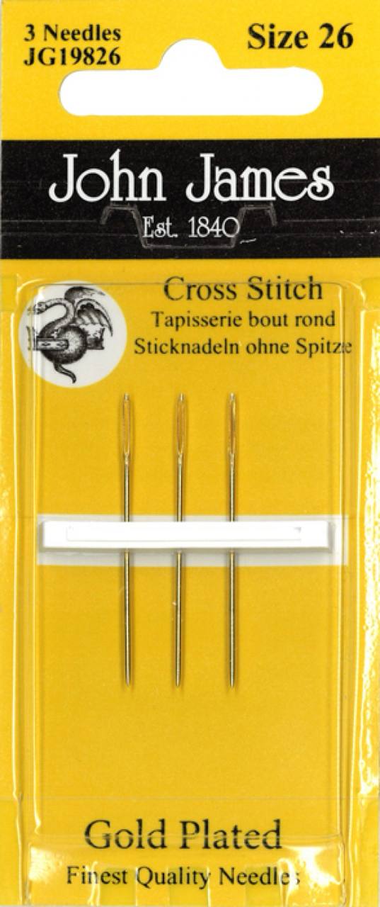 John James Gold Tapestry Needles Size 26