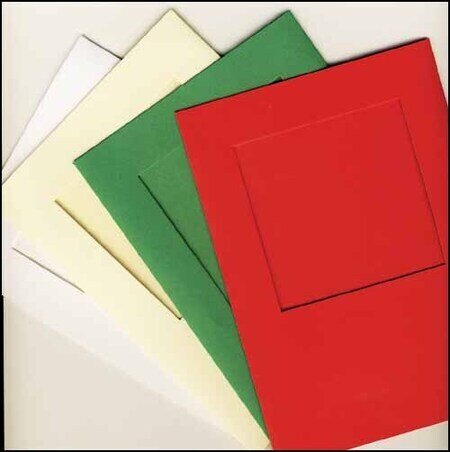 Large Ivory Aperture Window Card - Square Opening