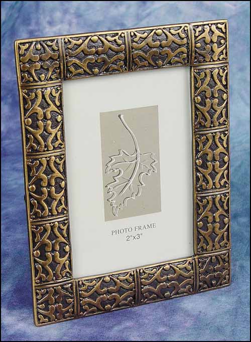 Antique Brass - Decorative Frame 2" x 3" with Glass