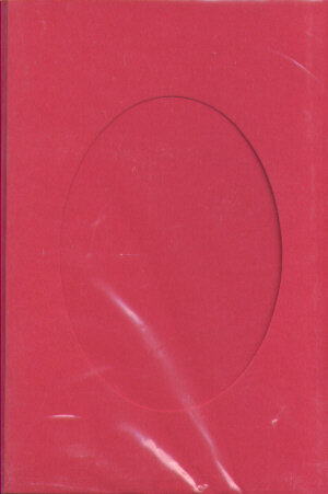 Small Red Aperture Window Card - Oval Opening