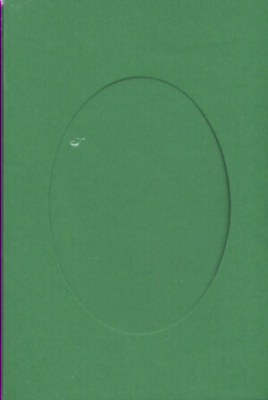 Small Green Aperture Window Card - Oval Opening