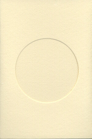 Small Ivory Aperture Window Card - Round Opening