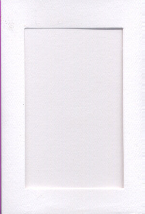 Small White Aperture Window Card - Rectangle Opening