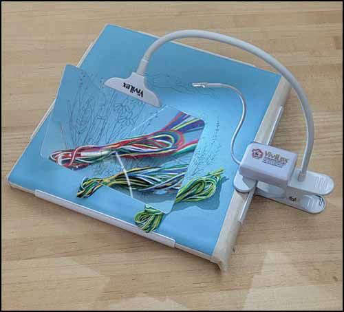 Large Clip On Magnifier with Light Combo, zoomed in. Select this picture to zoom back out.