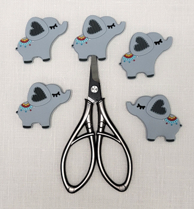 Elly Elephant Scissor Point Protectors, Pack of 5, zoomed in. Select this picture to zoom back out.