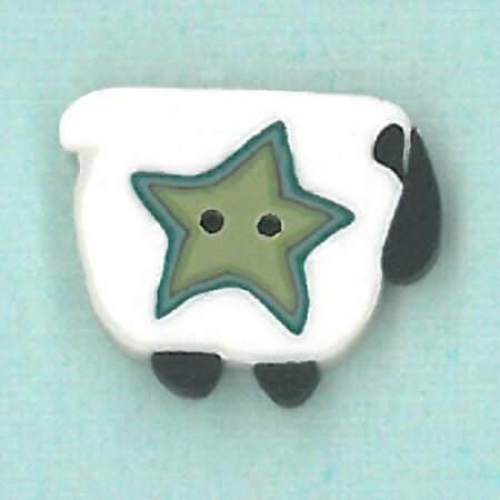 Wooly Star Sheep Button