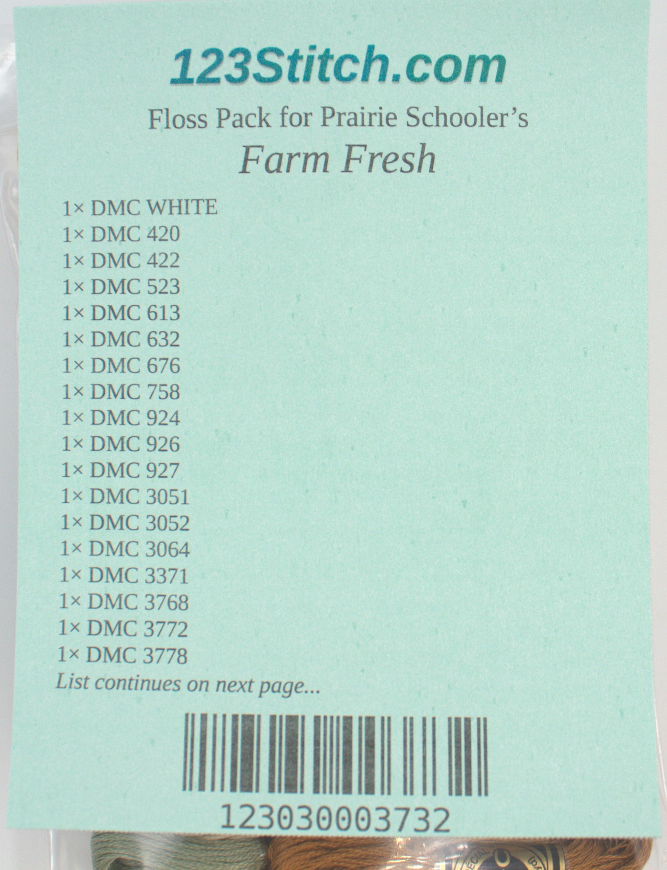 Floss Pack for "Farm Fresh", zoomed in. Select this picture to zoom back out.