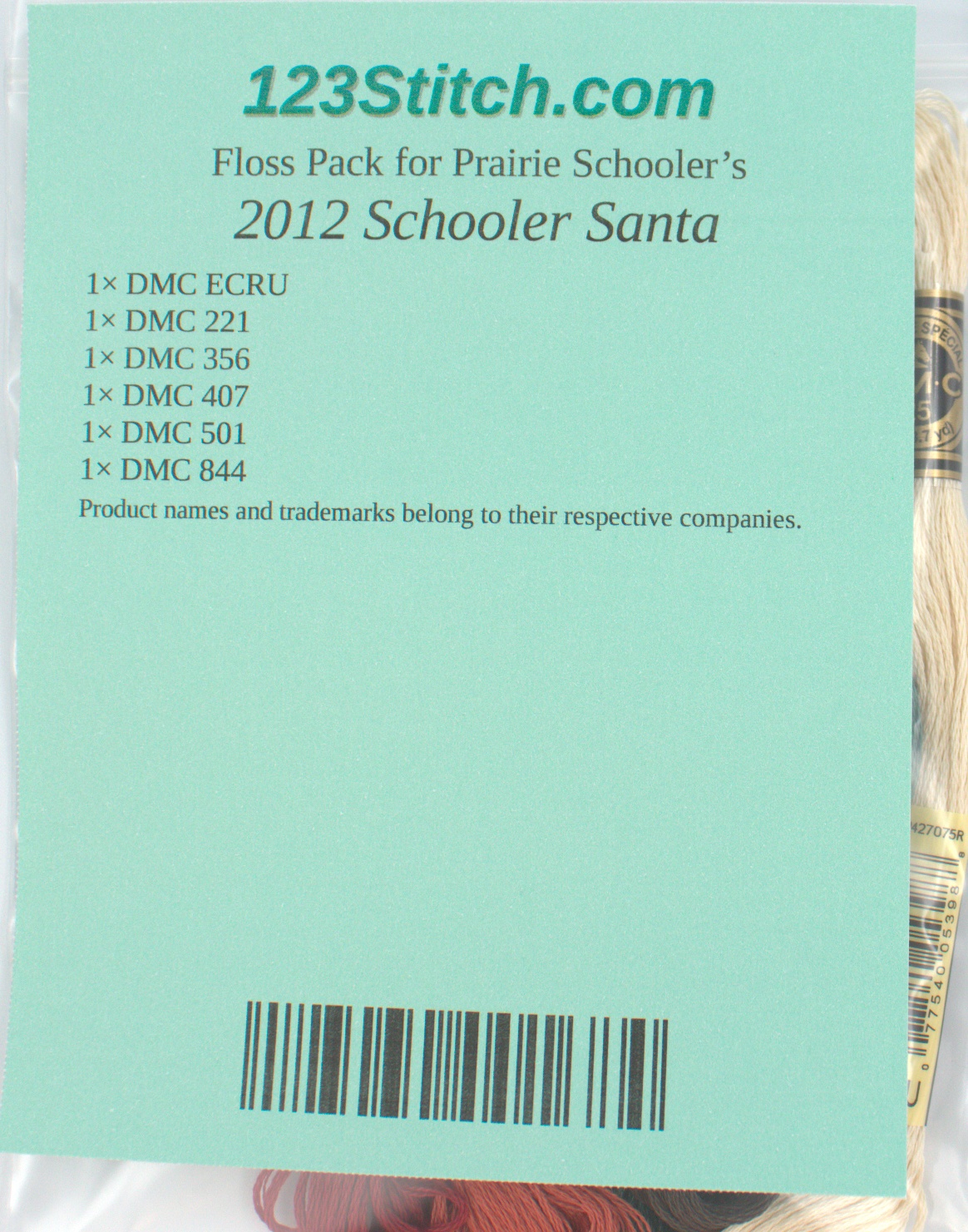 Floss Pack for "2012 Schooler Santa"