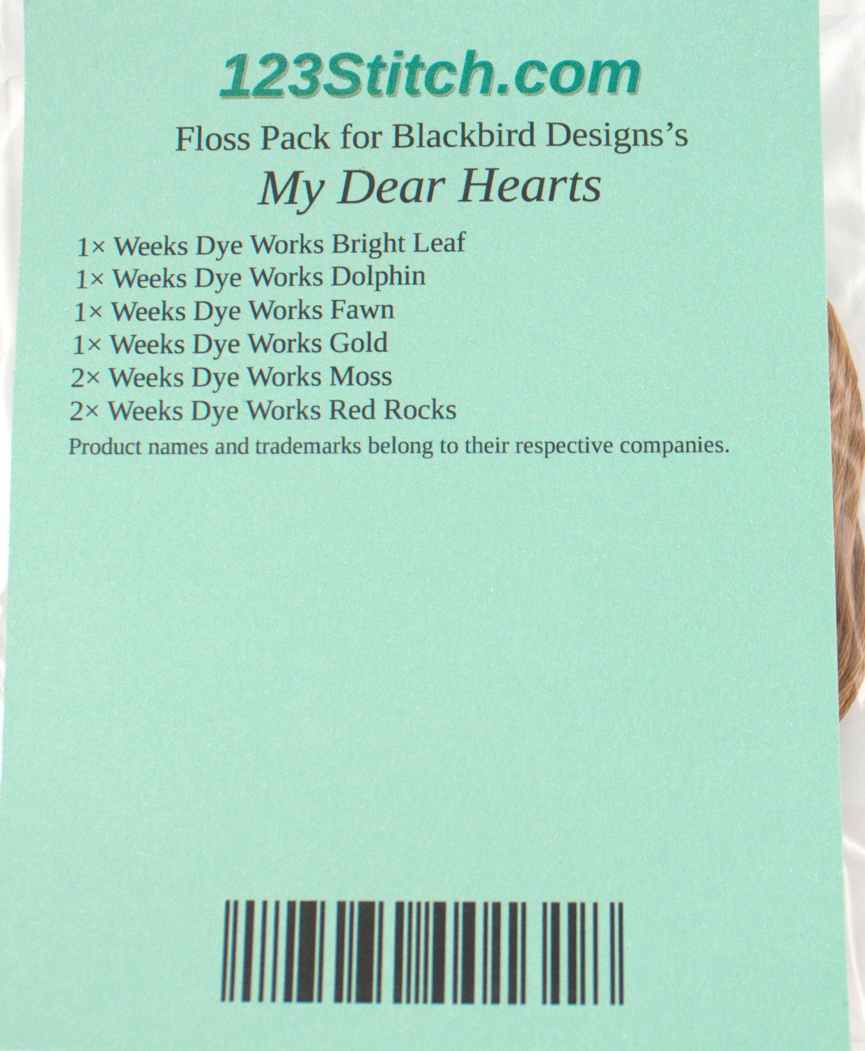 Floss Pack for "My Dear Hearts"