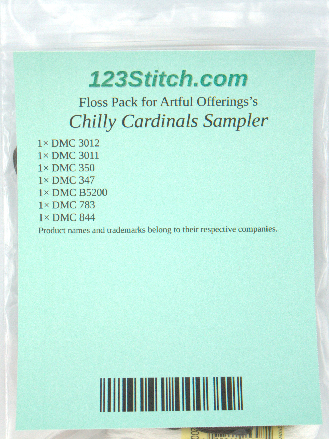 Floss Pack for "Chilly Cardinals Sampler"